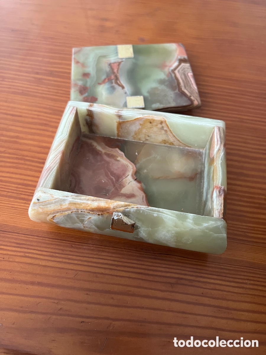 Antig&uuml;edades: Caja Joyero &Oacute;nix Verde Natural - Foto 3