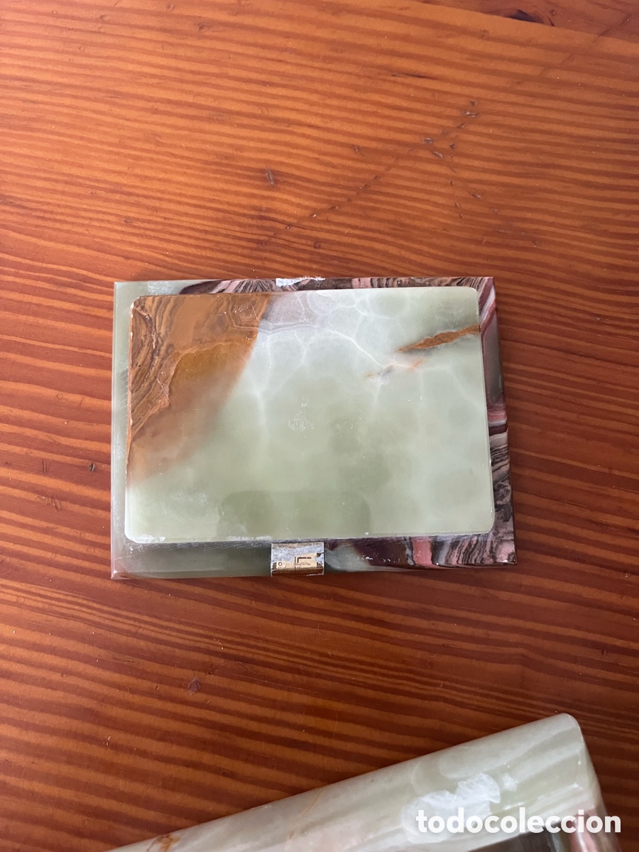 Antig&uuml;edades: Caja Joyero &Oacute;nix Verde Natural - Foto 4