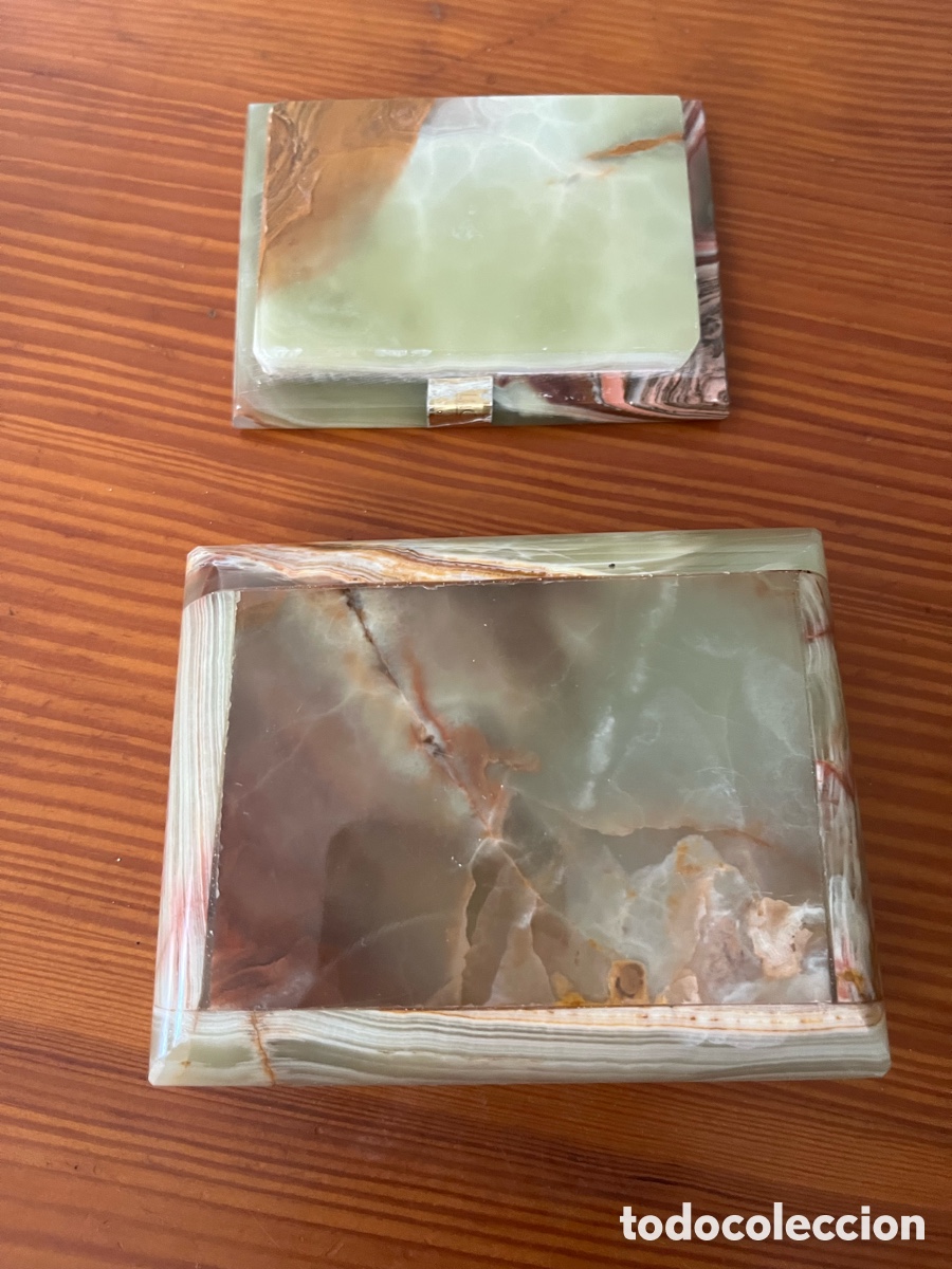 Antig&uuml;edades: Caja Joyero &Oacute;nix Verde Natural - Foto 5