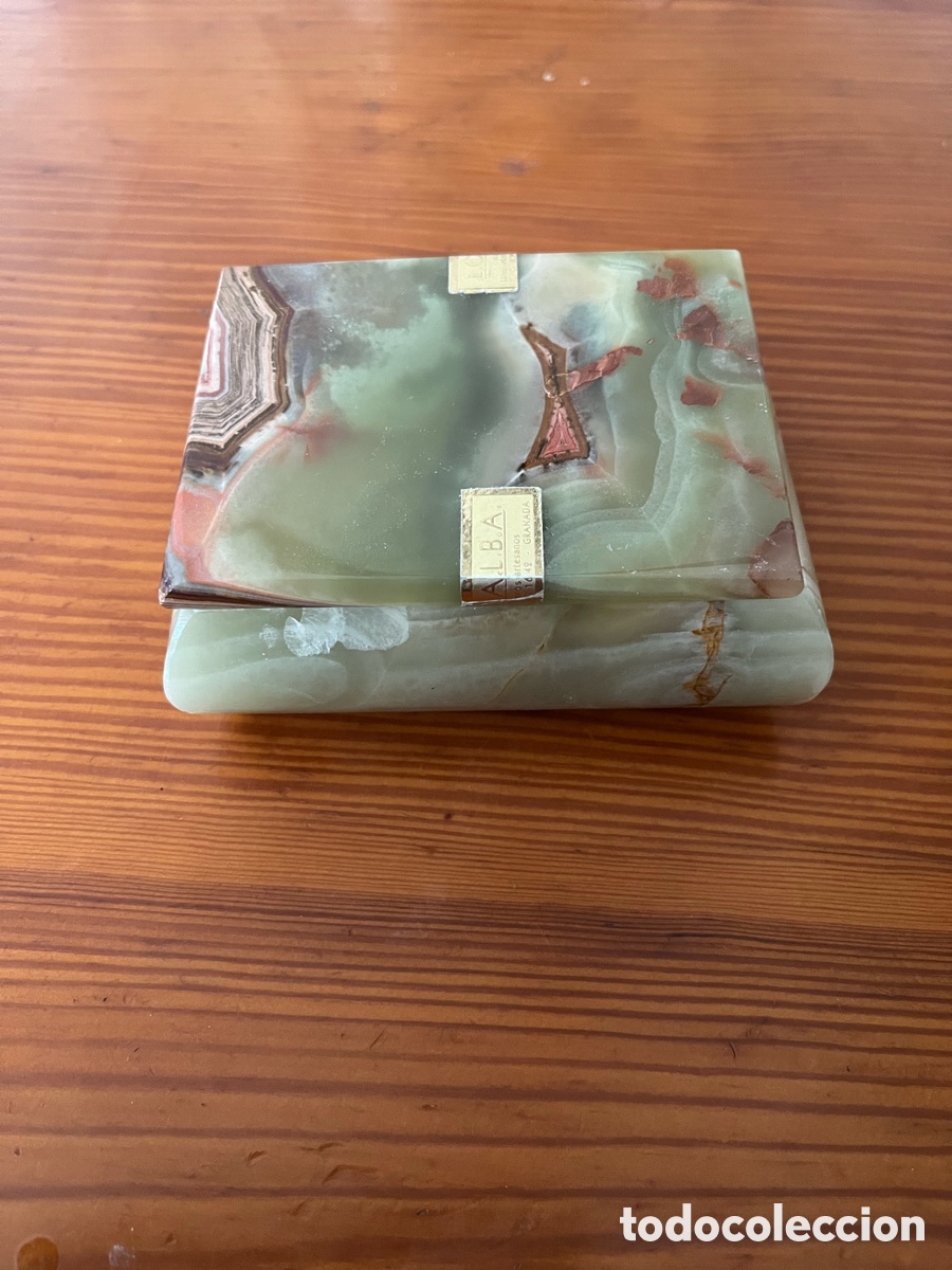 Antig&uuml;edades: Caja Joyero &Oacute;nix Verde Natural