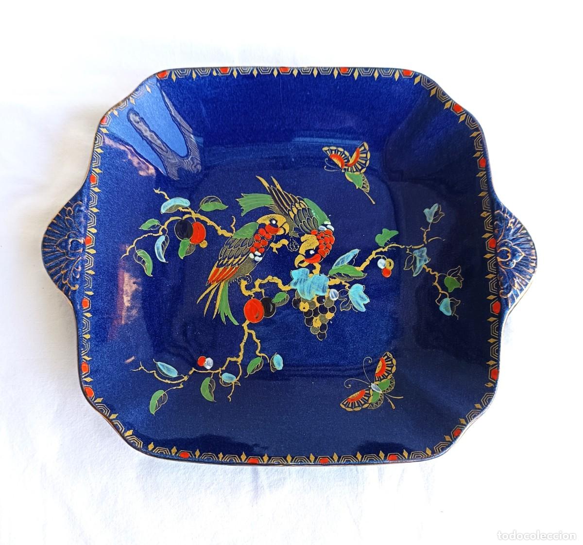 Antig&uuml;edades: Bursley Ware - Frederick Rhead - Bandeja - Porcelana - Patr&oacute;n &laquo;Selah&raquo; Reino Unido (1918-1931)