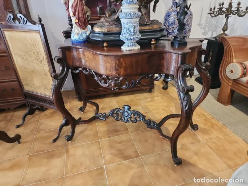 Antig&uuml;edades: Consola de Caoba Estilo Cl&aacute;sico - Foto 2