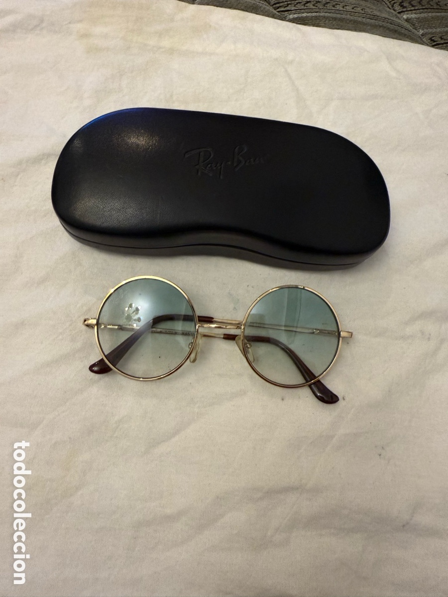 Antig&uuml;edades: Ray-Ban originales gafas de sol redondas montura dorada &ndash; Vintage
