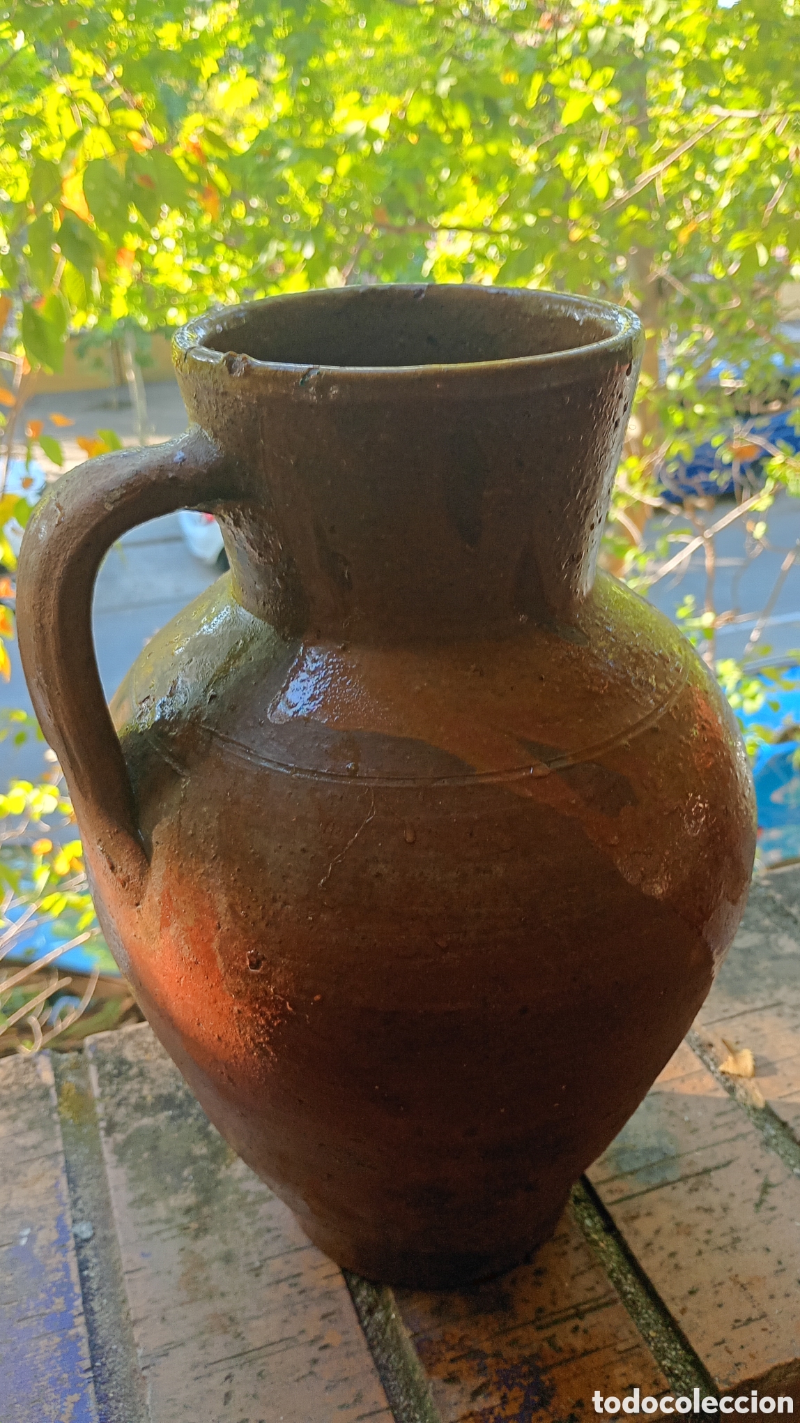 Antig&uuml;edades: Cantarilla o jarra de agua de Villaroya de la sierra, (Zaragoza). Fabricada a finales del siglo XlX