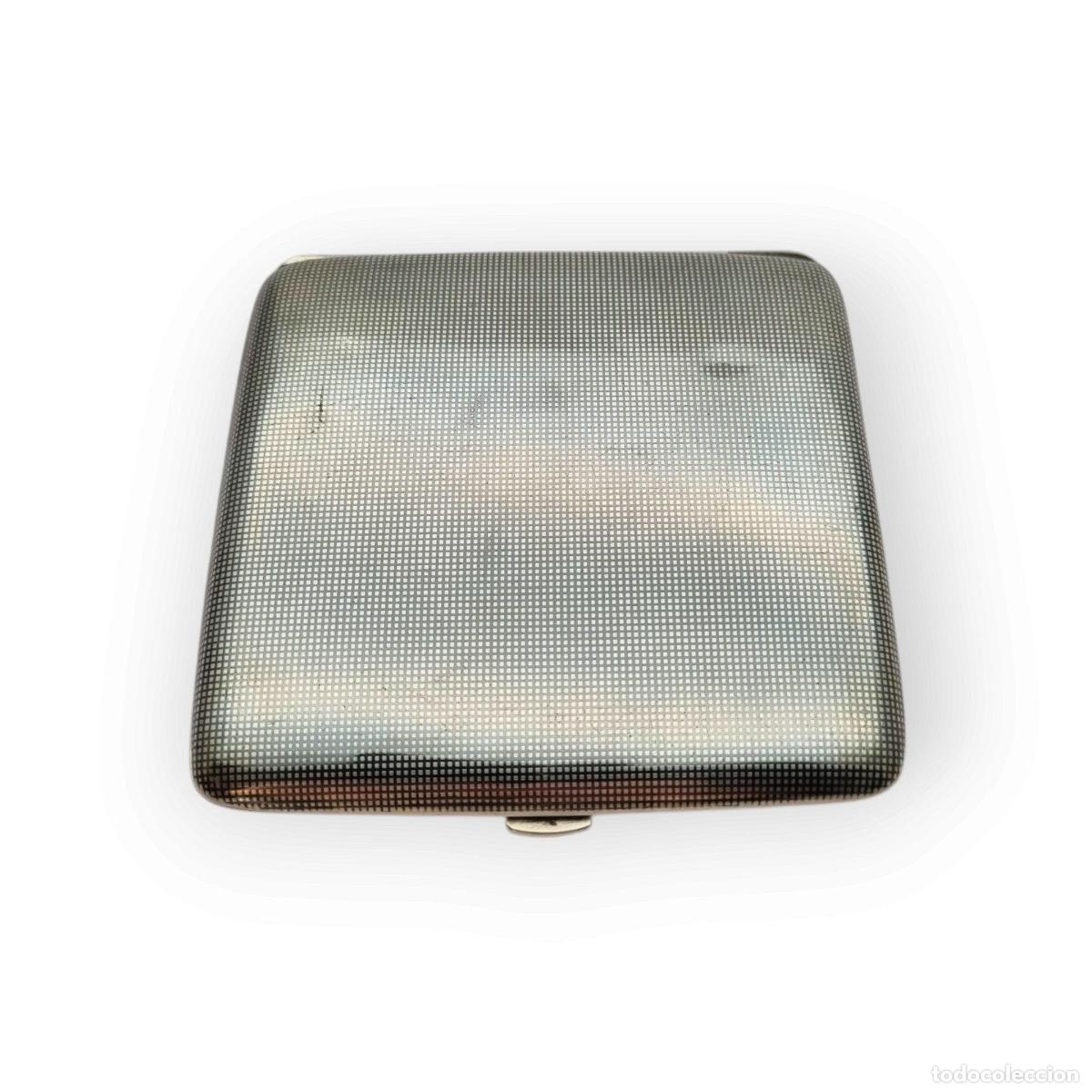 Antig&uuml;edades: Pitillera francesa Belle &Eacute;poque en plata nielada, platero Georges Gallois, circa 1913