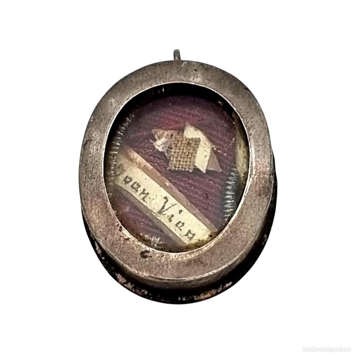 Antig&uuml;edades: Teca relicario de plata atribuible a San Jean-Marie Vianney, Cura de Ars, Francia, ca. 1870-1925