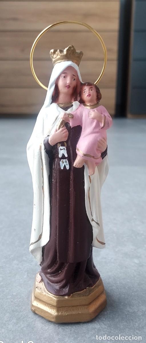 Antig&uuml;edades: Peque&ntilde;a figura Virgen del Carmen