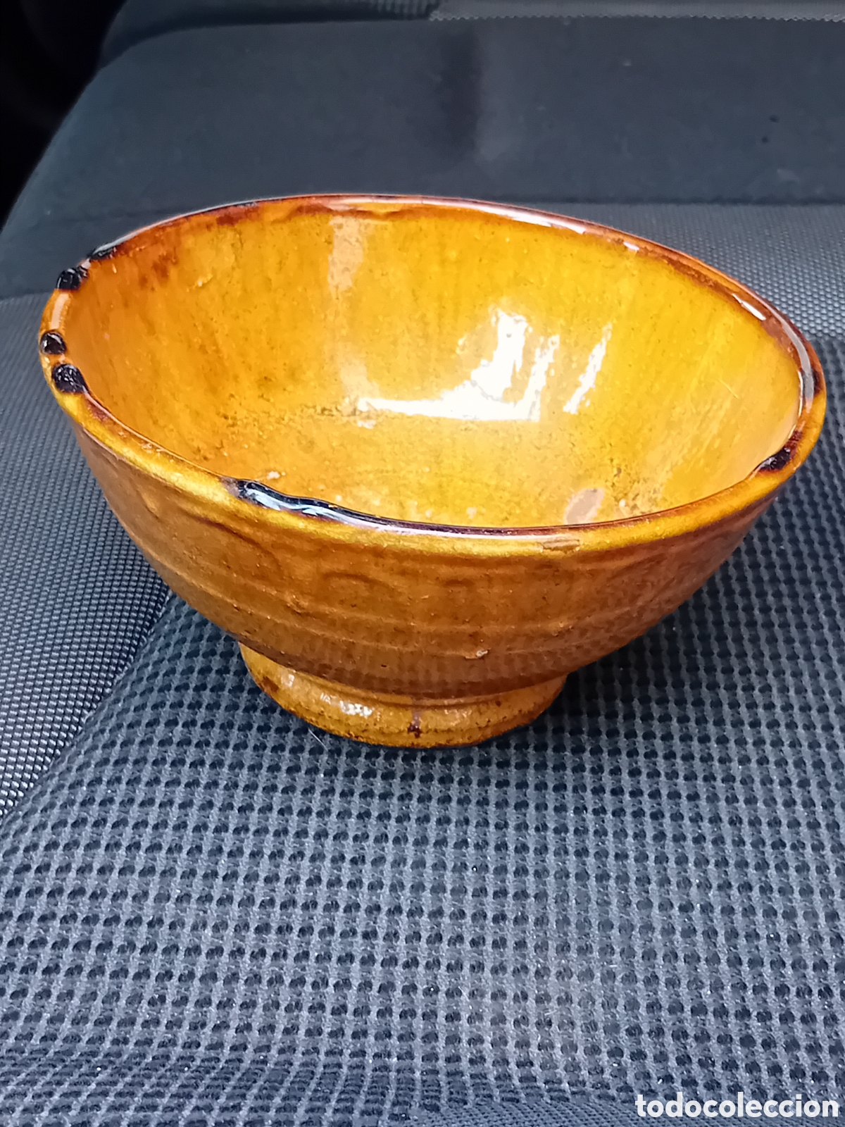 Antig&uuml;edades: TAZON CUENCO CERAMICA NIJAR ALMER&Iacute;A A&Ntilde;OS 60/70. MIDE 17 ANCHO X 8 ALTO
