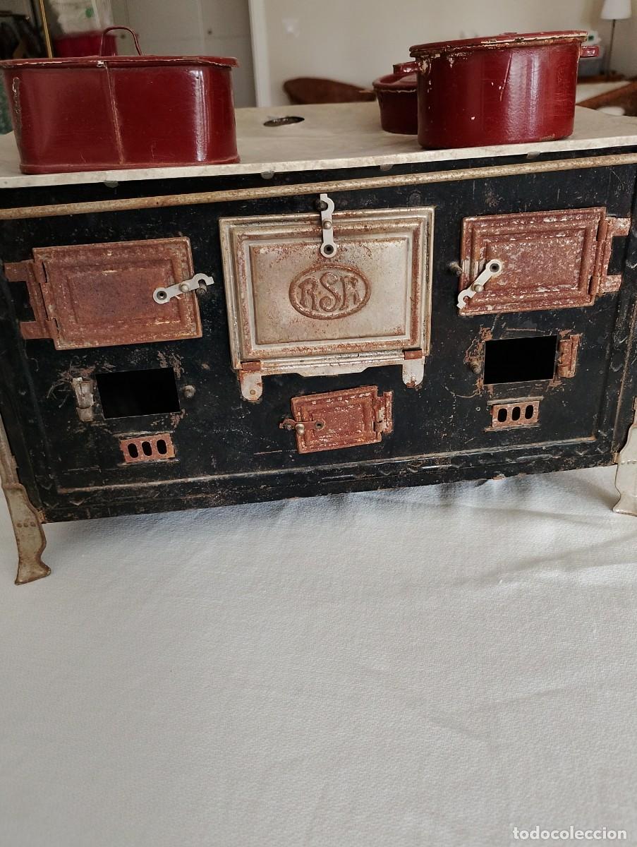 Antig&uuml;edades: Cocina juguete antigua de hojalata RSA alemana 1920