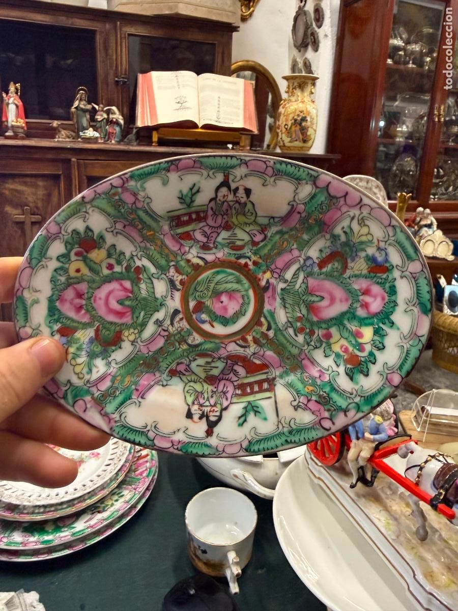 Antig&uuml;edades: BANDEJA CERAMICA MACAU - MEDIDA 18X13 CM