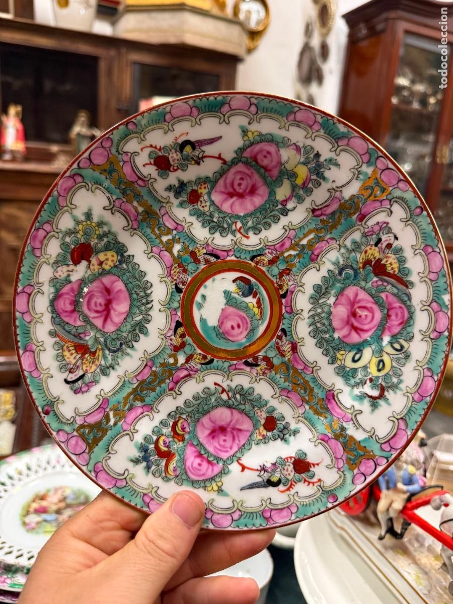 Antig&uuml;edades: PLATO CERAMICA MACAU - MEDIDA 20,5 CM