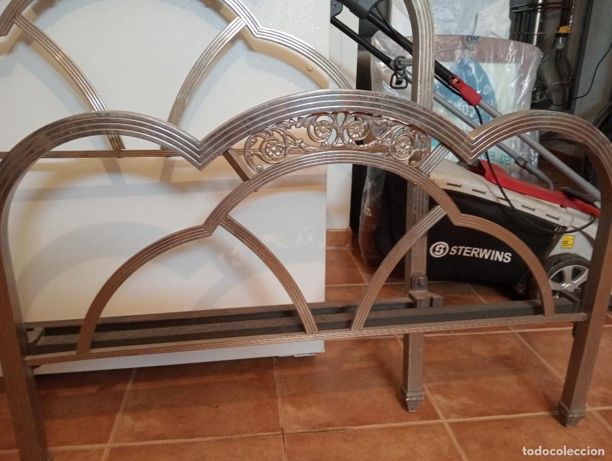 Antig&uuml;edades: Cabezal y pies cama 0.90m - Foto 2