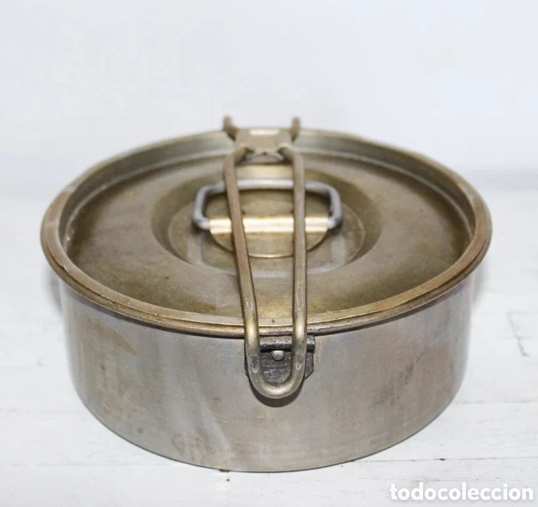 Antig&uuml;edades: Fiambrera de aluminio vintage, a&ntilde;os 50-60