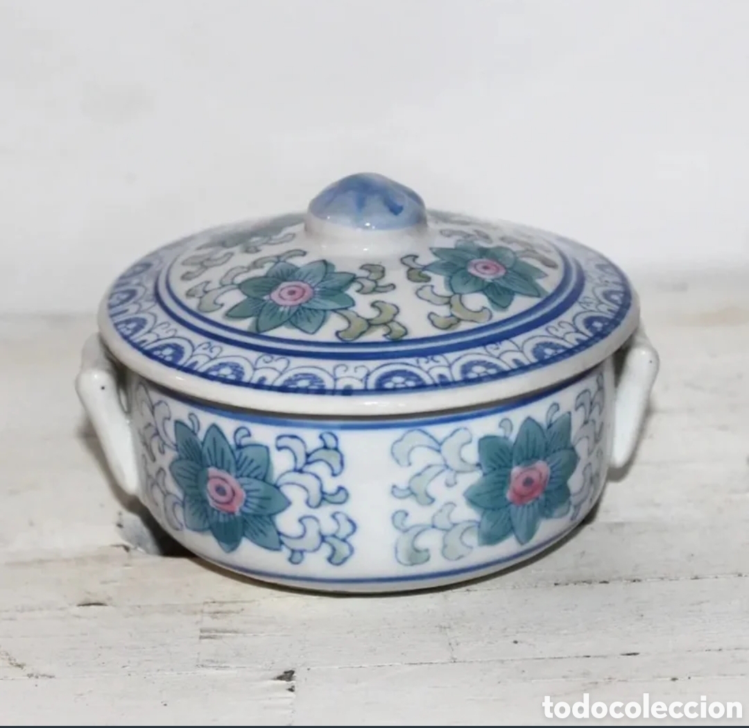 Antig&uuml;edades: Cuenco o bol de porcelana china pintada a mano
