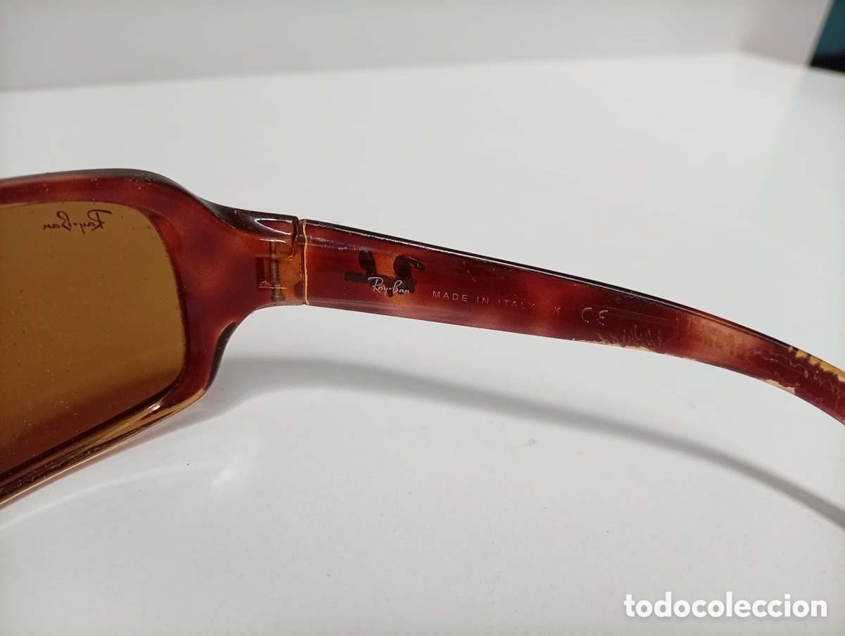 Antig&uuml;edades: . GAFAS DE SOL RAY BAN MARRONES CON ESTUCHE ORIGINAL. - Foto 4