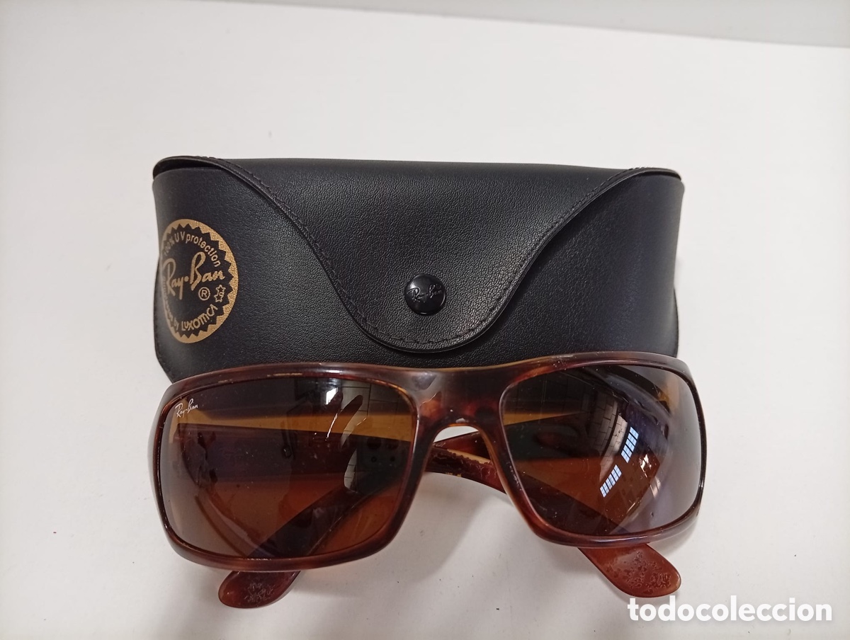 Antig&uuml;edades: . GAFAS DE SOL RAY BAN MARRONES CON ESTUCHE ORIGINAL. - Foto 6