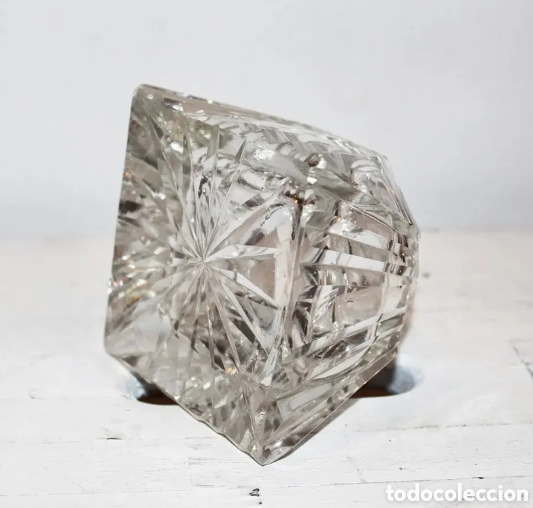 Antig&uuml;edades: Excepcional tintero de cristal, siglo XIX - Foto 3