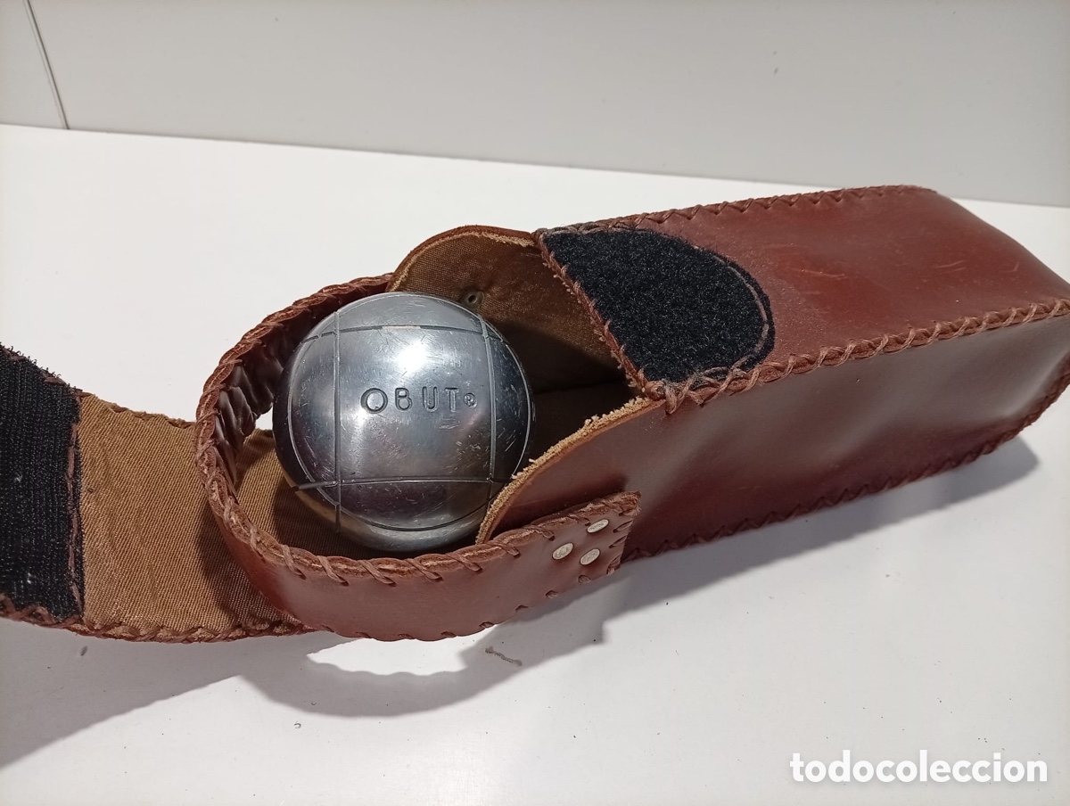 Antig&uuml;edades: . BOLAS DE PETANCA OBUT 720 CON ESTUCHE DE PIEL.