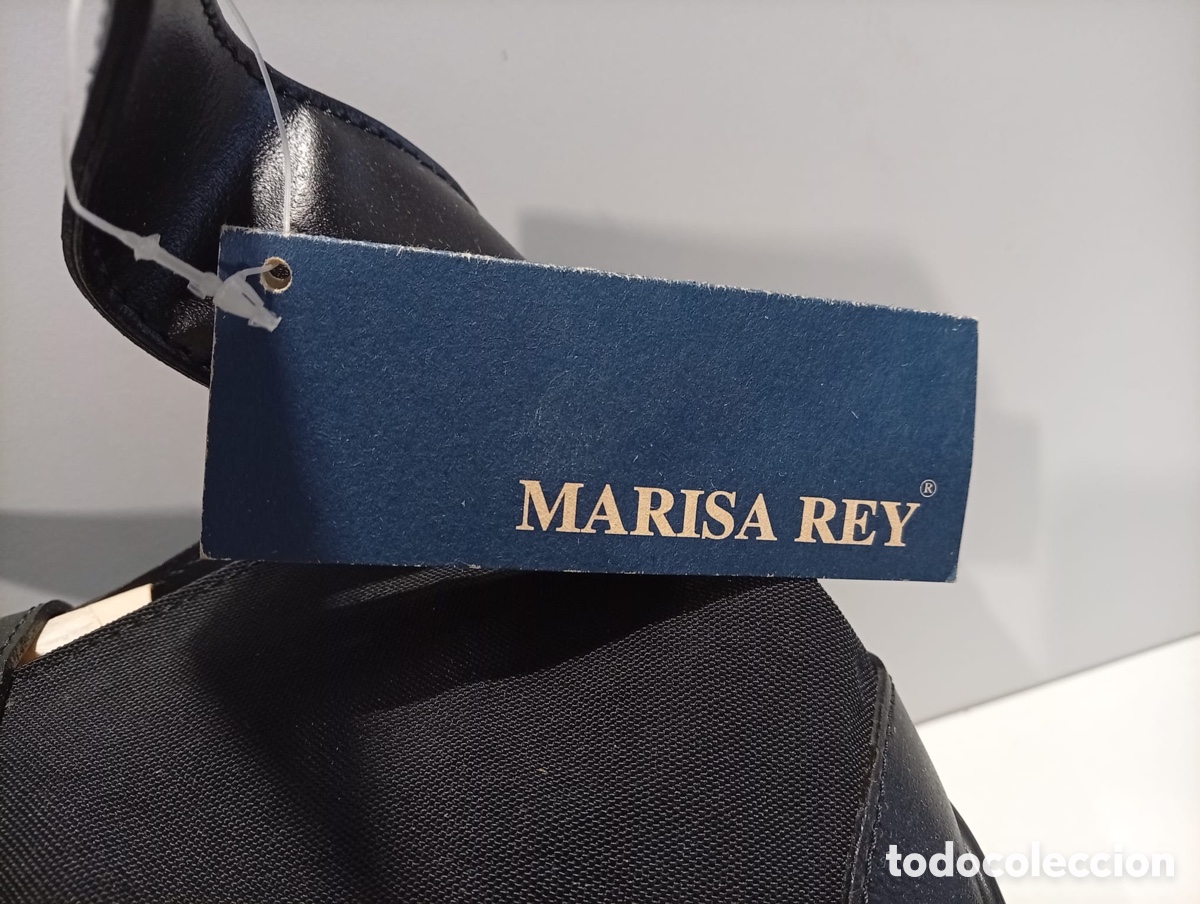Antig&uuml;edades: . BOLSO DE PIEL Y TELA NEGRO MARISA REY