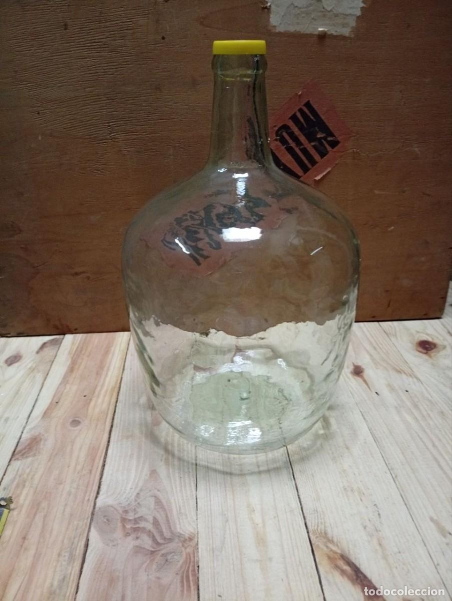 Antig&uuml;edades: Botella de cristal damajuana -- 40 cm --