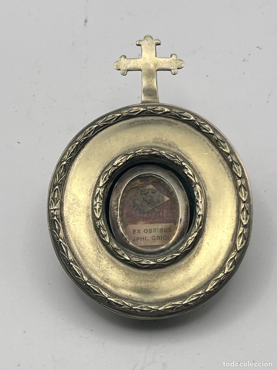 Antig&uuml;edades: RELICARIO DEVOCIONAL DE PLATA SAN JOSEP ORIOL BARCELONA SIGLO XVIII