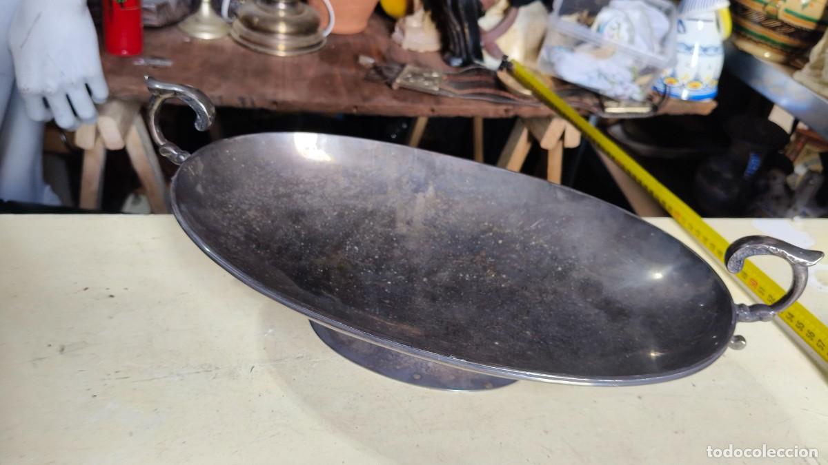 Antig&uuml;edades: Coupe &agrave; fruits banado de plata 1950
