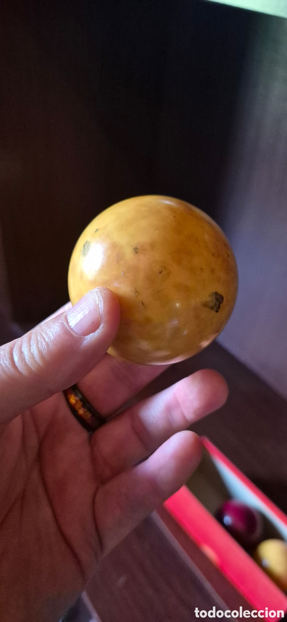 Antig&uuml;edades: Bolas de billar de marfil antiguas - Foto 3
