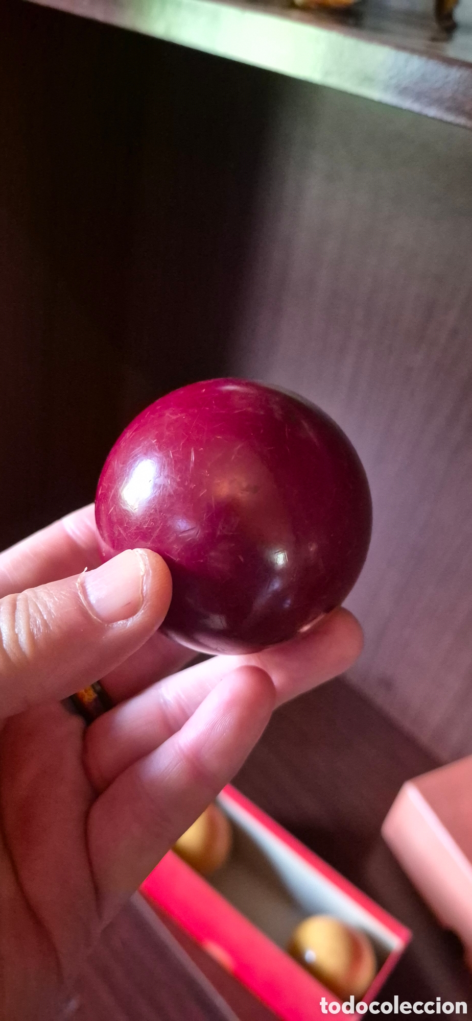 Antig&uuml;edades: Bolas de billar de marfil antiguas - Foto 4