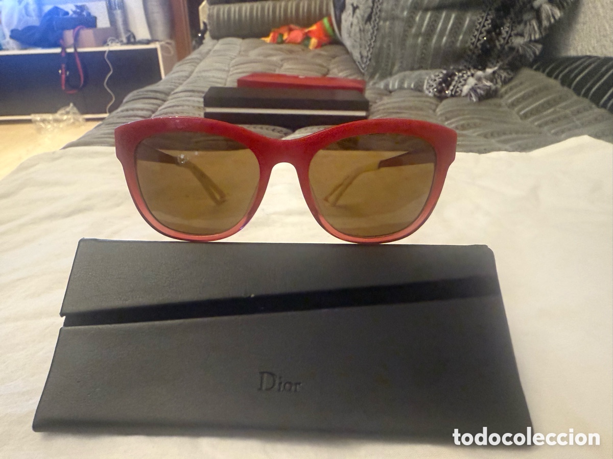Antig&uuml;edades: Gafas de sol Christian Dior originales rojo/blanco &ndash; Ojo de gato &ndash; Made in Italy