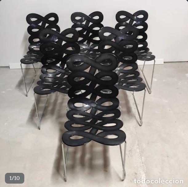 Antig&uuml;edades: 6 Sillas italianas dise&ntilde;o comedor
