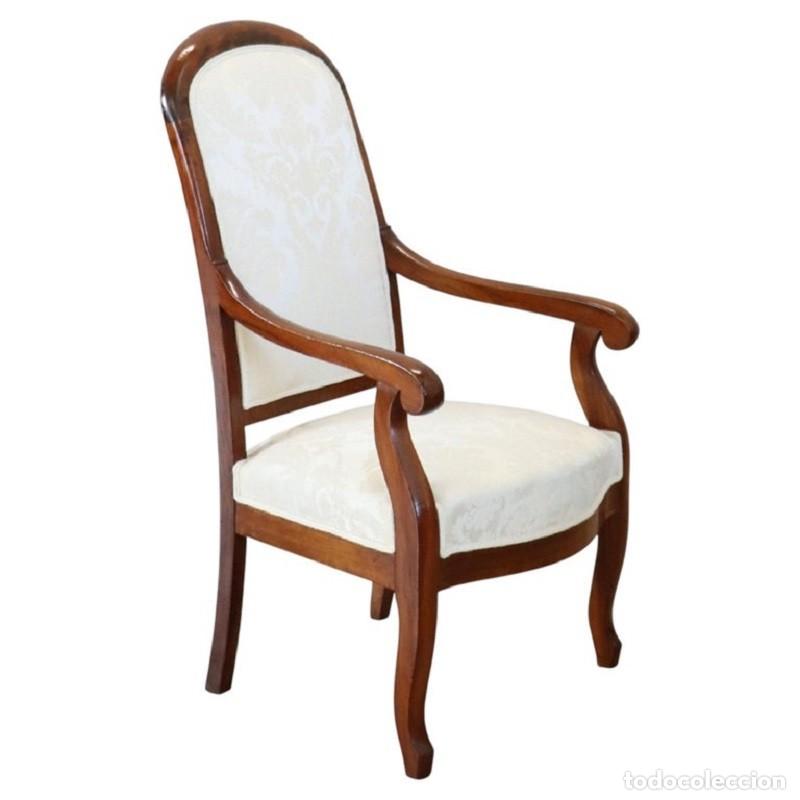Antig&uuml;edades: Sill&oacute;n antiguo de nogal, Italia siglo XIX