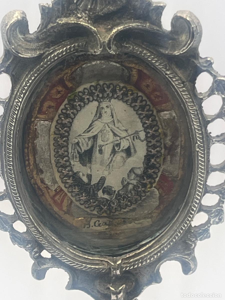 Antig&uuml;edades: RELICARIO DEVOCIONAL DE PIE SIGLO XIX - Foto 2