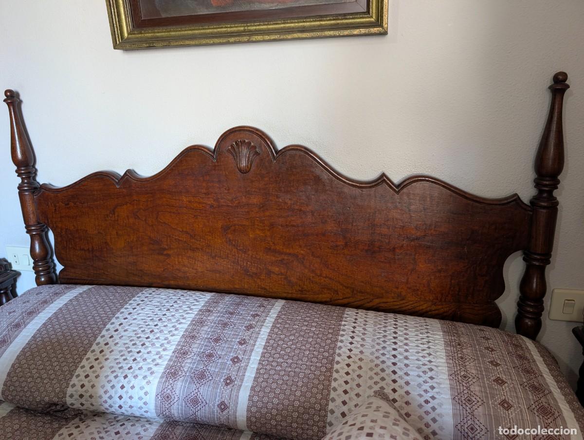 Antig&uuml;edades: Cabecero 135 S. XIX Casta&ntilde;o macizo