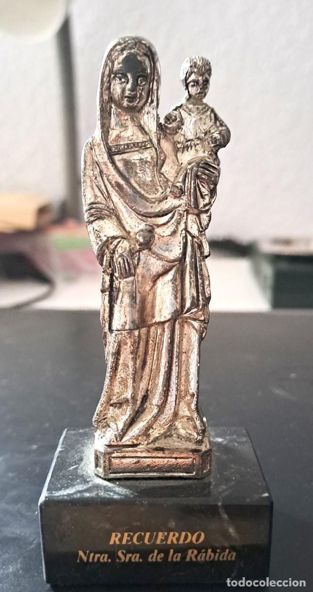 Antig&uuml;edades: PEQUE&Ntilde;A ESCULTURA DE NTR&ordf; SE&Ntilde;ORA DE LA RABIDA BRONCE CROMADO (11 cm)