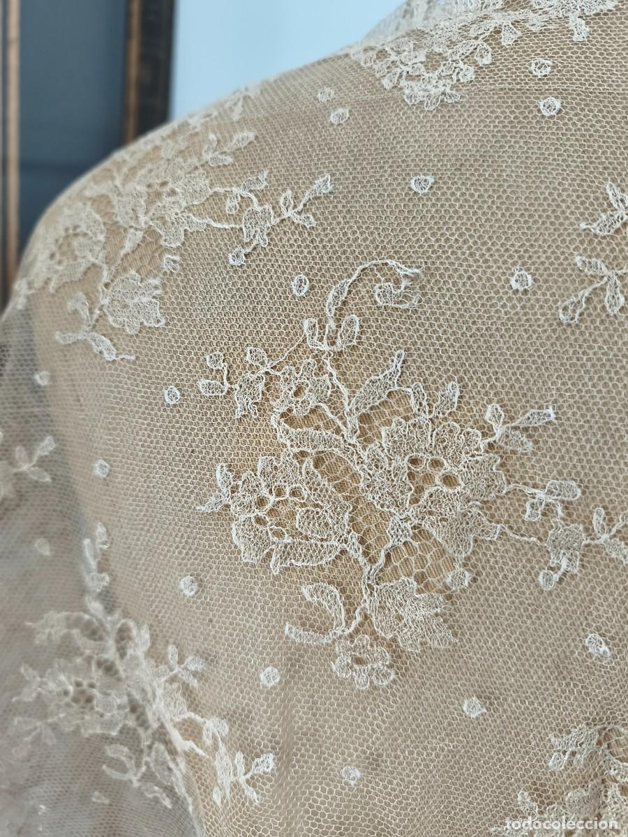 Antig&uuml;edades: MANTILLA DE PICO CHANTILLY FINALES DE S.XIX - Foto 7