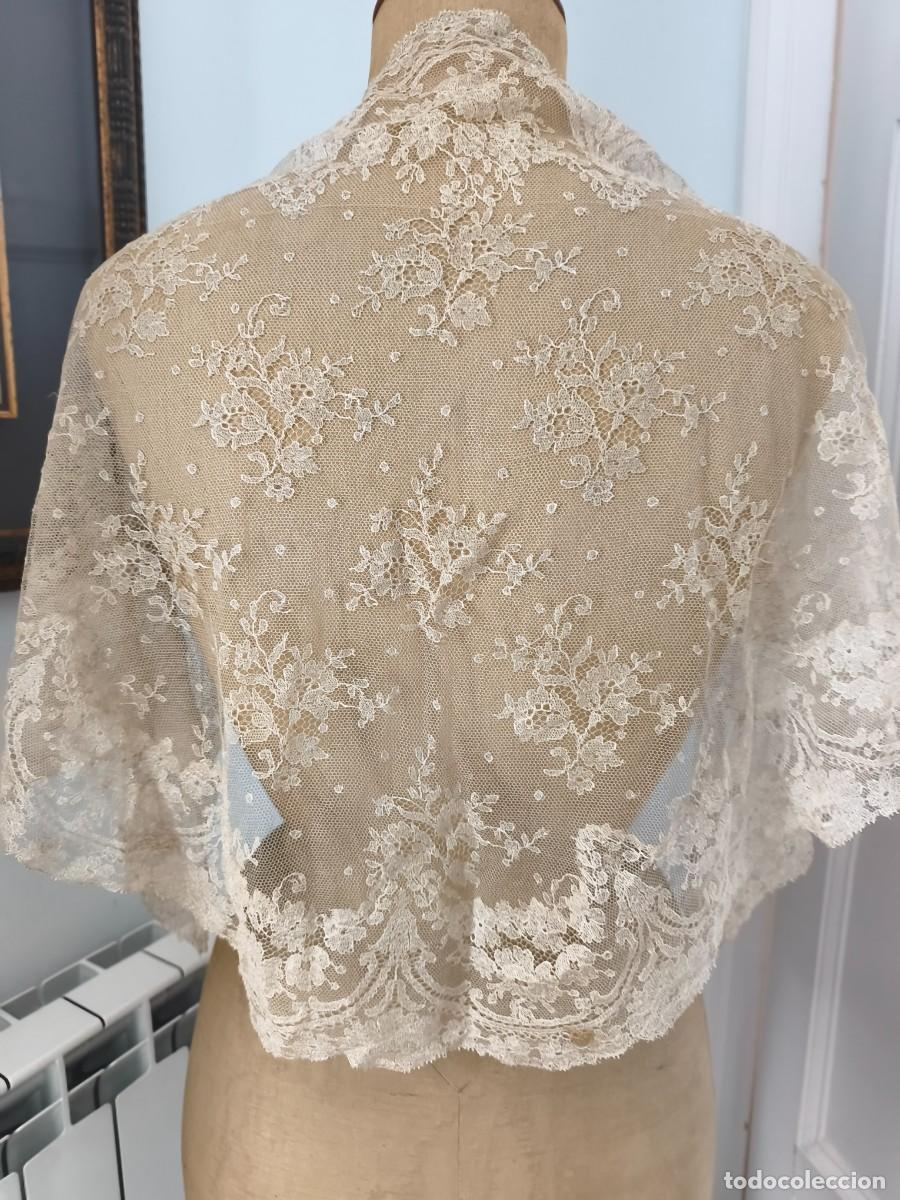 Antig&uuml;edades: MANTILLA DE PICO CHANTILLY FINALES DE S.XIX - Foto 8