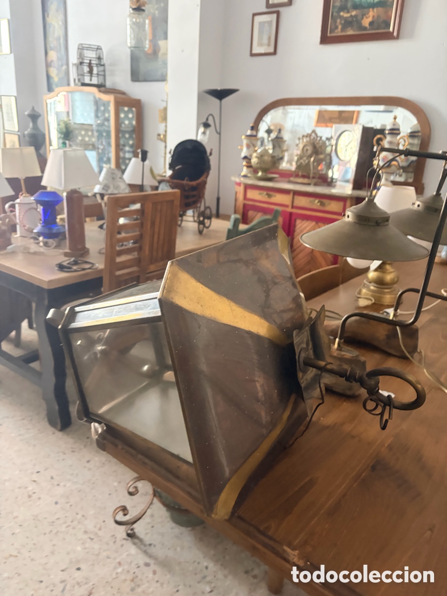 Antig&uuml;edades: Antiguo farol grande de techo - Foto 3