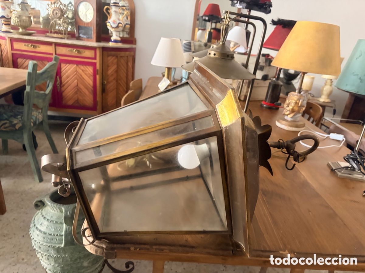 Antig&uuml;edades: Antiguo farol grande de techo - Foto 4