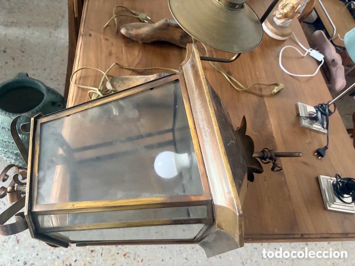 Antig&uuml;edades: Antiguo farol grande de techo - Foto 5