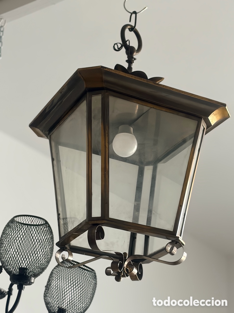 Antig&uuml;edades: Antiguo farol grande de techo - Foto 7