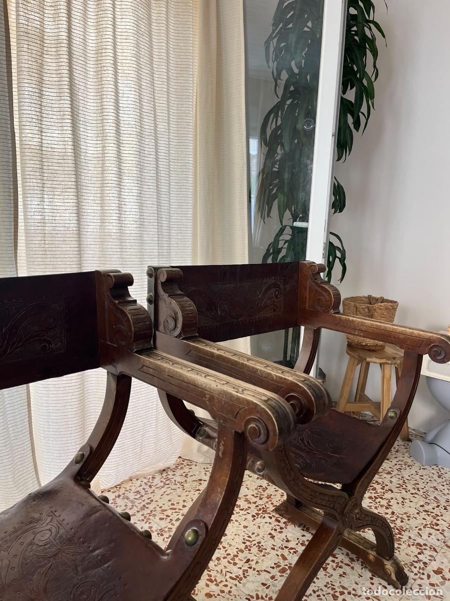 Antig&uuml;edades: Pareja de sillas Jamugas - Foto 3