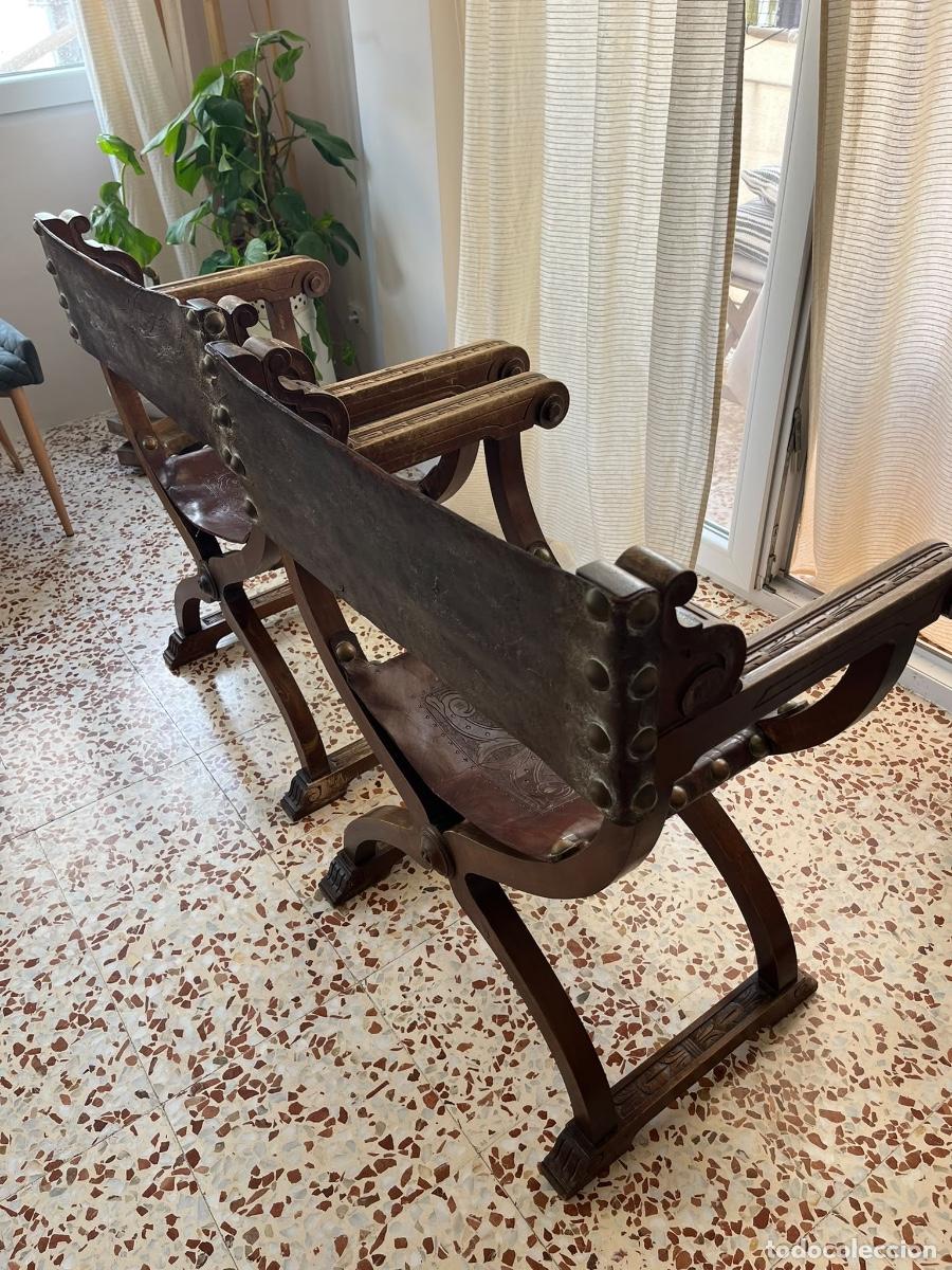 Antig&uuml;edades: Pareja de sillas Jamugas - Foto 7