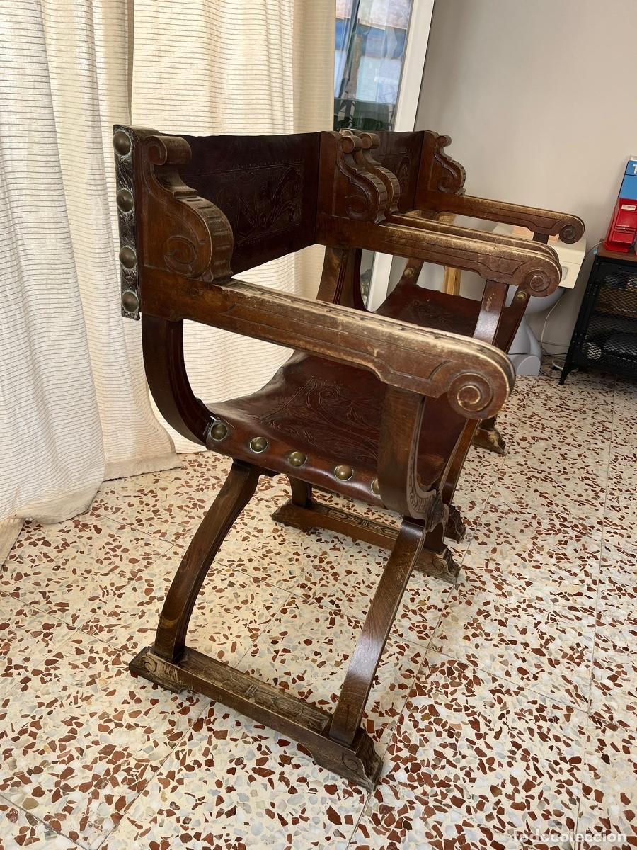 Antig&uuml;edades: Pareja de sillas Jamugas - Foto 10