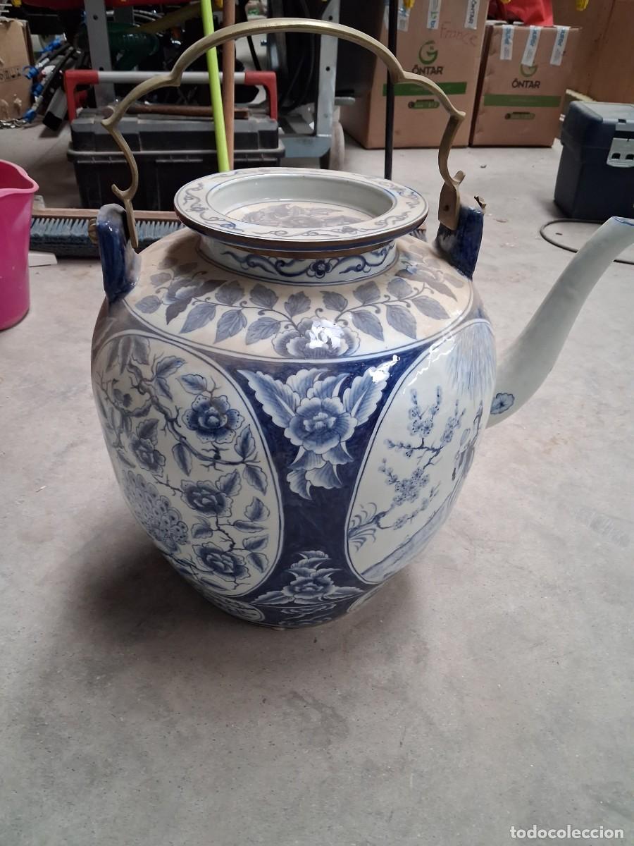 Antig&uuml;edades: Tetera cer&aacute;mica de 50cm - Foto 2
