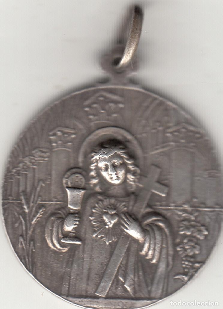 Antig&uuml;edades: MEDALLA ANTIGUA PLATA: SOUVENIR 1ere COMUNION - FRANCIA 1900