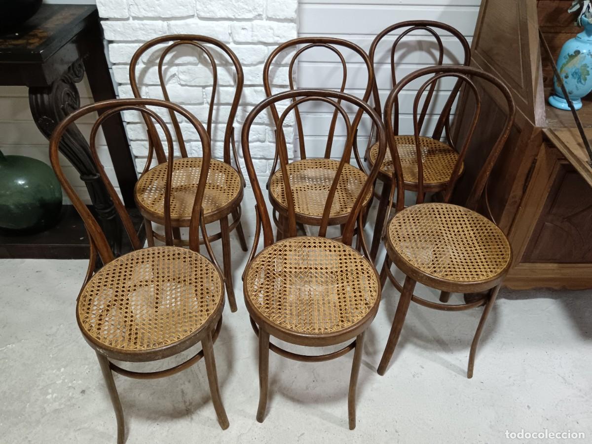 Antig&uuml;edades: LOTE DE 6 SILLAS THONET - Foto 1