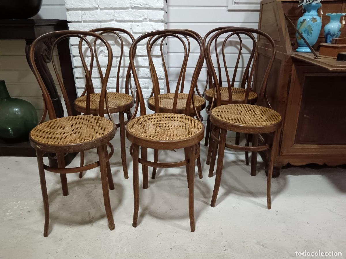 Antig&uuml;edades: LOTE DE 6 SILLAS THONET - Foto 2