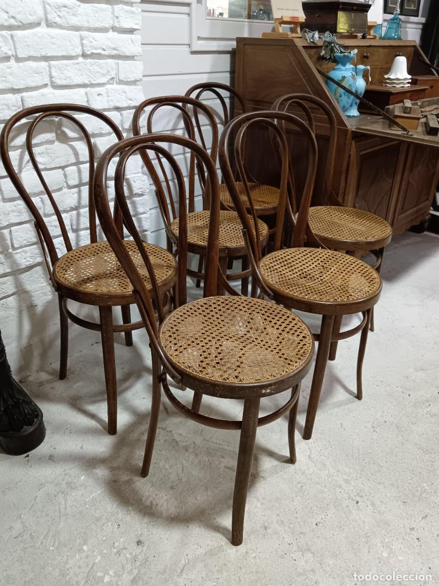 Antig&uuml;edades: LOTE DE 6 SILLAS THONET - Foto 3
