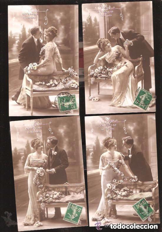 Antig&uuml;edades: 4 POSTALES SECUENCIALES ANTIGUAS - A&Ntilde;O 1913 - CIRCULADAS
