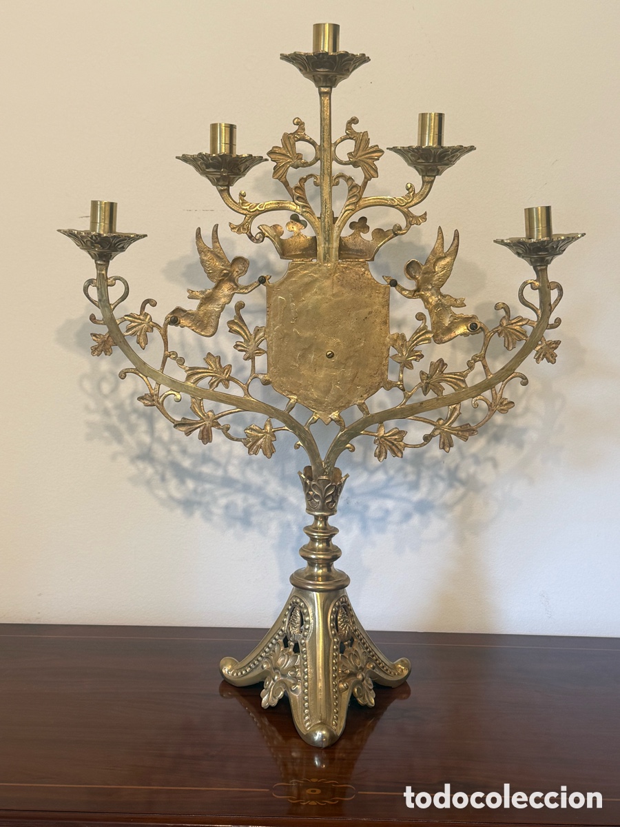 Antig&uuml;edades: Candelabro Sagrado Coraz&oacute;n - Foto 3